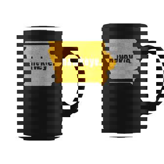 Iowa State Nickname Hawkeye [Distressed] Coffee Mug - Monsterry